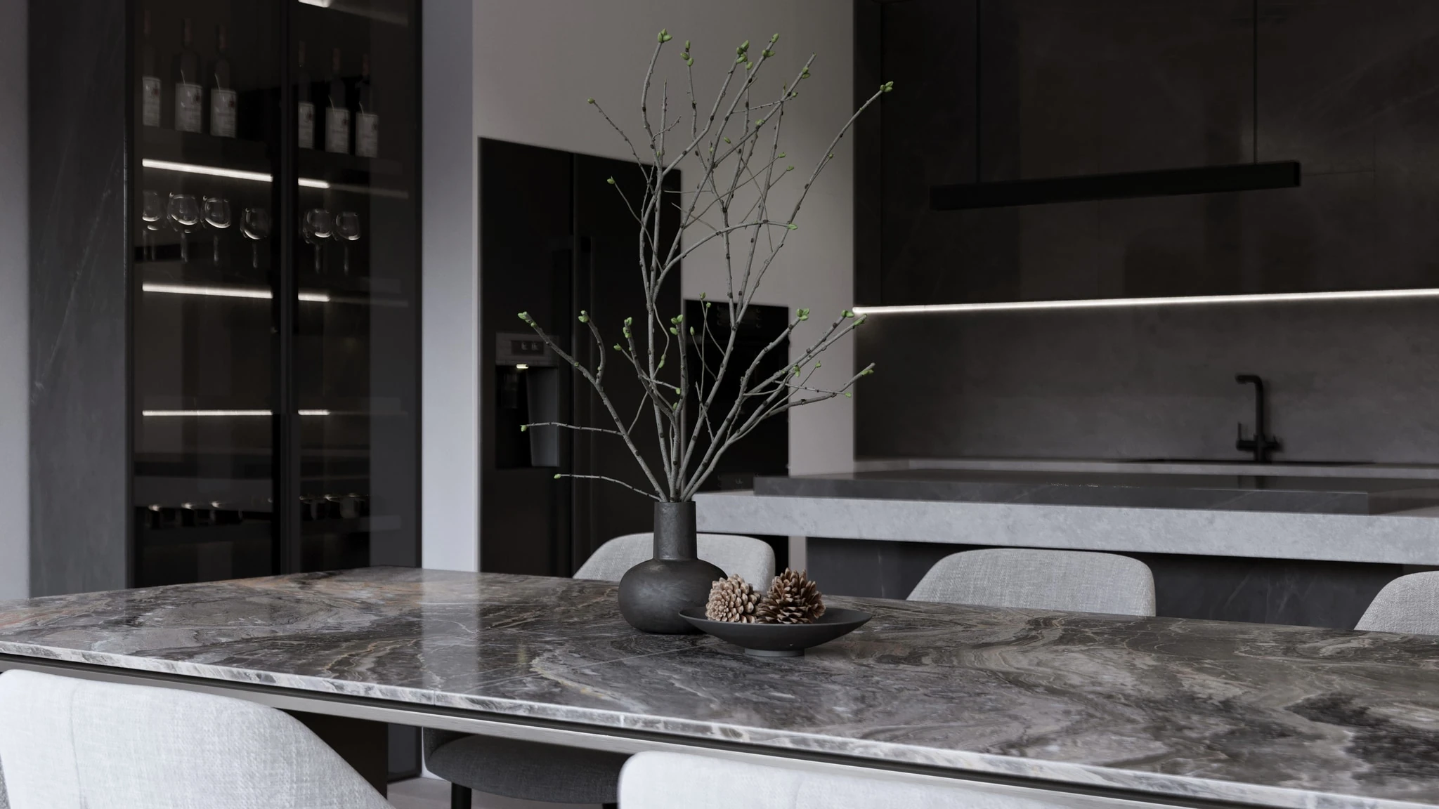 Interior rendering portfolio example